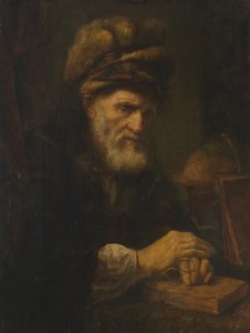 Vieil homme avec un bonnet de fourrure, 1650-60