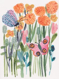 Papillons colorés du jardin