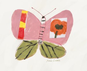 Pavot papillon rose