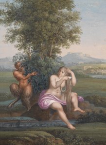 Nymphe des ruisseaux et faune - Karl Agricola