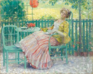 Sur la terrasse - Karl Albert Buehr