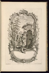 Projet pour un cartouche avec grands et petits compartiments - Karl Albert von Lespilliez