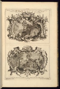 Design pour deux cartouches, 1745 - Karl Albert von Lespilliez
