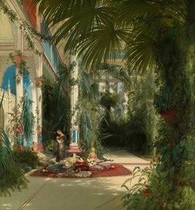 Intérieur de la maison des palmiers sur l