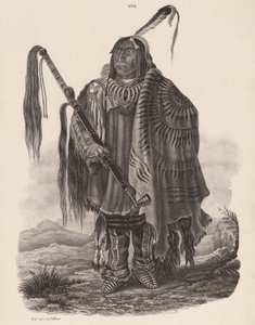 Ein Monitari Indianer - Karl Bodmer