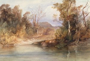 Vue sur le Missouri, tombe de Blackbird - Karl Bodmer