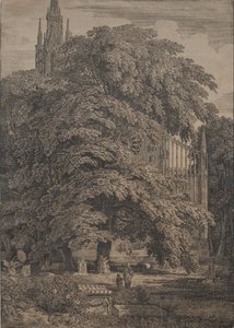 Église gothique parmi les chênes, 1810 - Karl Friedrich Schinkel