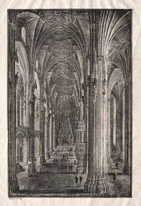 Intérieur de la cathédrale Saint-Étienne à Vienne, vers 1810 - Karl Friedrich Schinkel