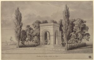 Lützen. Projet de monument au roi Gustave II Adolphe de Suède sous la forme d