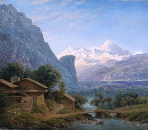 Vue du Mont Blanc - Karl Friedrich Schinkel