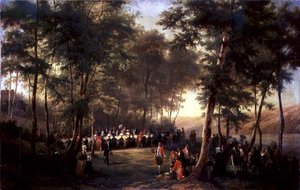 Déjeuner donné par Louis-Philippe (1773-1850) pour la reine Victoria (1819-1901) dans la forêt d