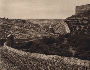 Jérusalem, vue de la vallée du Cédron