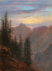 Paysage de montagne au crépuscule - Karl Gustav Carus
