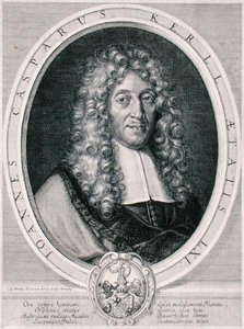 Johann Caspar Kerll (1627-93) gravé par Monachy - Karl Gustave (after) Amling