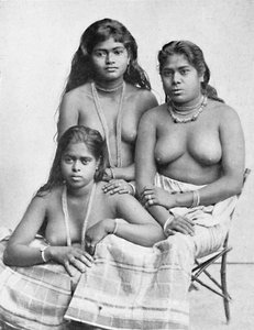 Trois filles tamoules du Deccan, 1902