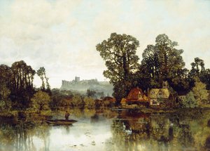 La rivière Thames avec vue sur le château de Windsor