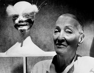 Portrait de la peintre et sculptrice allemande Meret Oppenheim