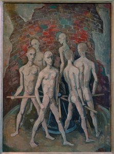 Prisonniers à vélo - Karl Hofer