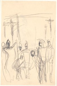 Les soldats tirent au sort la tunique du Christ - Karl Isakson