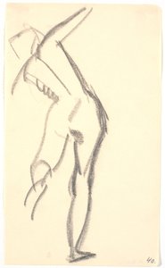 Modèle debout, vu de dos
