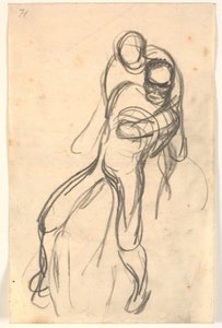 Deux hommes nus en lutte