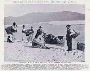 Pêcheurs de Donegal utilisant le curragh ou coracle