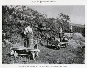 Charrette de foin irlandaise avec roues solides primitives - Karl Karlovich Piratsky