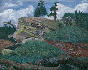 Paysage avec rochers - Karl Mediz