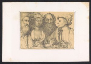 Hommes unissant un jeune homme et une femme - Karl Palzow