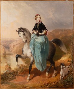 Cavalière avec un chien, vers 1850 - Karl Pavlovich Bryullov