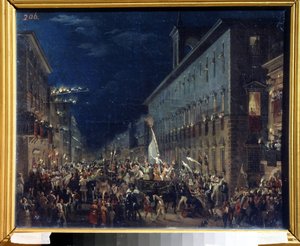 Manifestation politique à Rome - Karl Pavlovich Bryullov