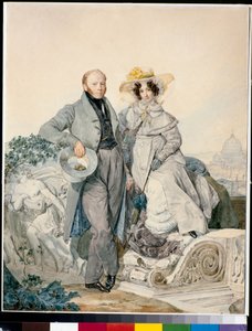 Portrait de Grigory Nikanorovich et Varvara Alexeyevna Olenin - Karl Pavlovich Bryullov