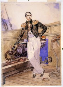 Vladimir Alekseievitch Kornilov à bord du brick Thémistocle - Karl Pavlovich Bryullov