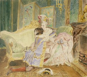 Rendez-vous. Illustration pour le roman Pierre le Grand Noir par A. Pouchkine, 1847-1849