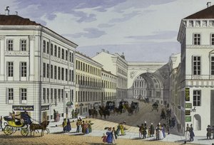 Rue Millionnaya et maison Kotomin à Saint-Pétersbourg, première moitié du 19e siècle - Karl Petrovich Beggrov