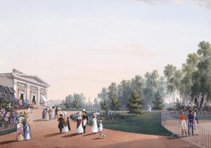 Vue du parc près du palais Yelagin - Karl Petrovich Beggrov
