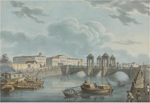 Vue de la Fontanka au pont Obukhov, 1823 - Karl Petrovich Beggrov