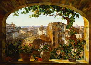 Piazza Barberini, Rome, 1830 - Karl von Bergen