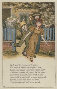 Les filles et les garçons sortent pour jouer - Kate (after) Greenaway