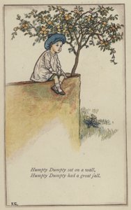 Humpty Dumpty assis sur un mur - Kate (after) Greenaway