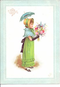 Carte de vœux victorienne d