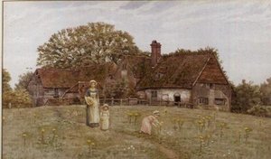 Cueillir des fleurs de printemps