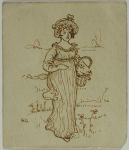 Fille avec panier - Kate Greenaway