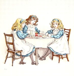 Fête du thé des filles, illustration de 