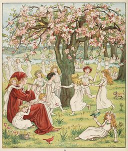 Comment leurs enfants ont été enlevés, de The Pied Piper of Hamelin, pub. 1888 - Kate Greenaway