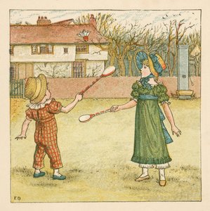 Jouer au volant - Kate Greenaway