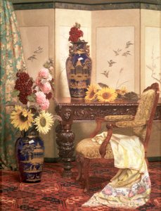 Tournesols et roses trémières, 1889 - Kate Hayllar