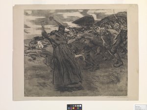 Losbruch (éruption) - Käthe Kollwitz