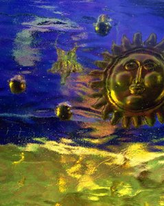 Soleil bleu et or - Katherine Fawssett