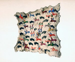 Peau de moose par un Indien Shoshone d